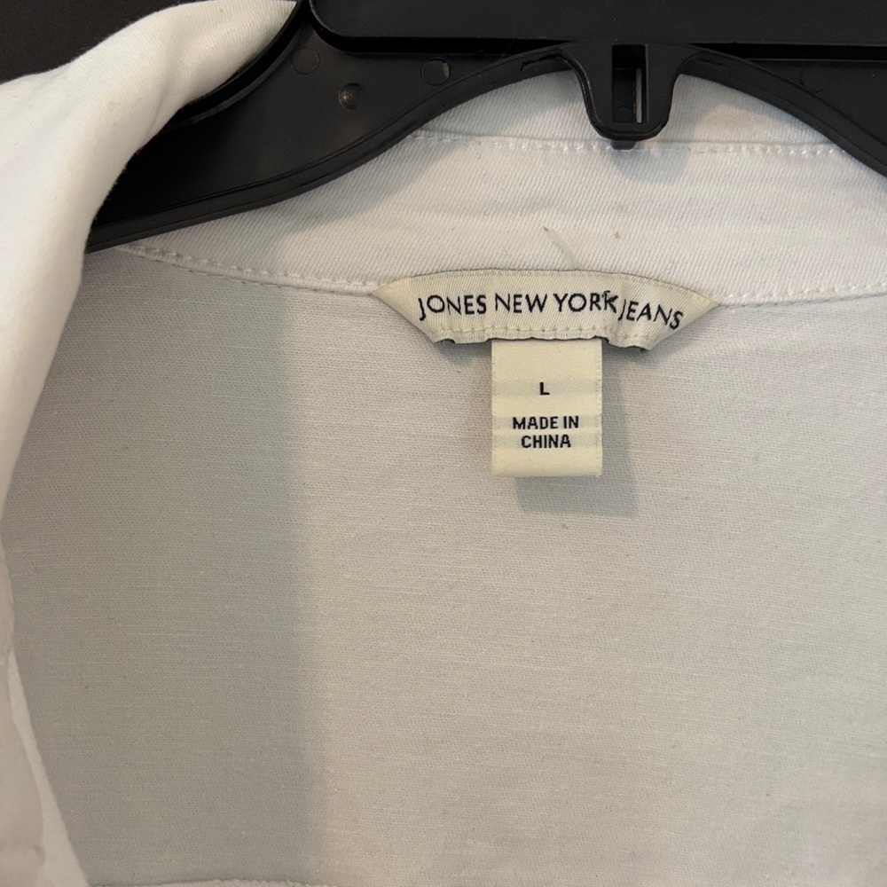 Jones New York White Jean jacket